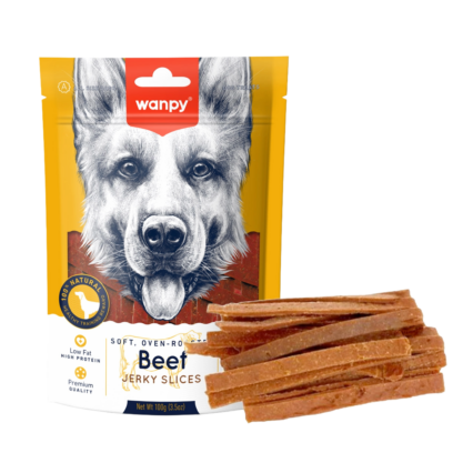 Wanpy Soft Beef Jerky for Dogs – 100g Healthy Dog Treats in Pakistan