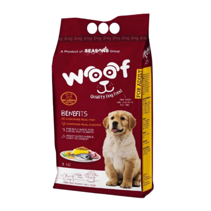 Whoof Adult Dog Food – 3KG pack with premium balanced nutrition for adult dogs