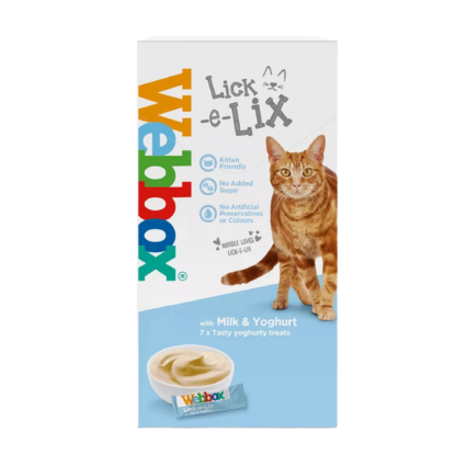 Webbox Lick-e-Lix with Milk & Yoghurt Cat Treats – Creamy Lickable Treat