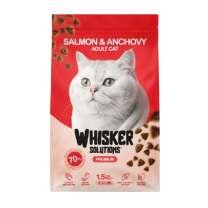 Whisker Solutions Salmon and Anchovy Adult Cat Food 1.5kg